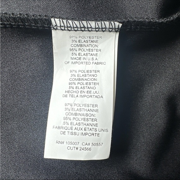 Marina Women’s Black V-Back Pullover Dress Size 12 Sheath Formal Sequins Sleeves - Picture 9 of 10